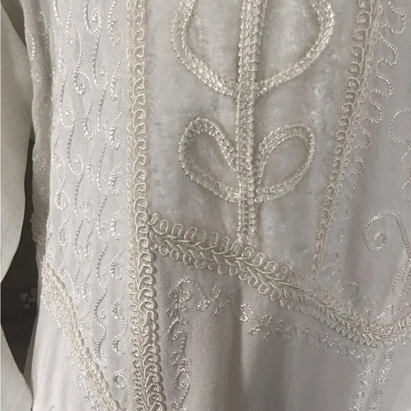 NWT Holy Clothing TIMANDRA MIDI DRESS XL/1X  WHITE Embroidered Boho Gown - Picture 7 of 11